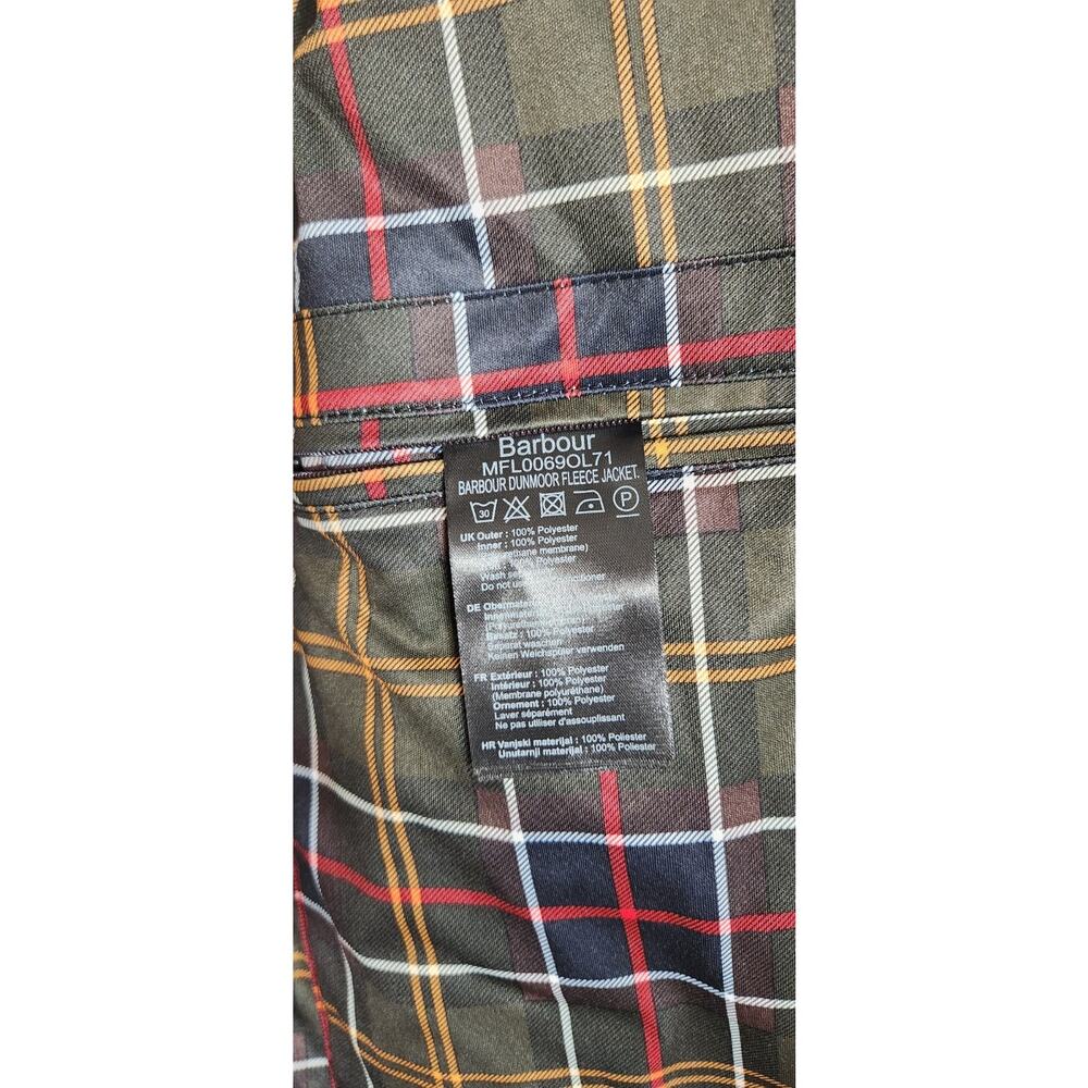 Barbour Sporting Dunmoor Olive Men’s XL Heavyweight Waterproof Fleece Jacket - Picture 7 of 11
